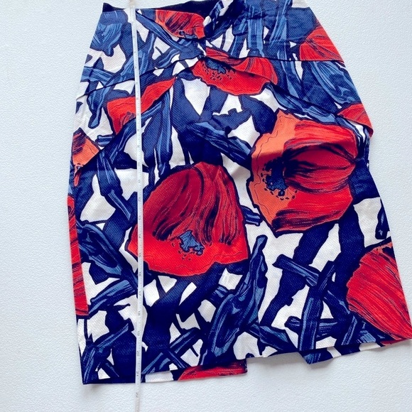 Anthropology Moulinette Soeurs Poppies Skirt Red Blue Size 2 - Picture 2 of 9
